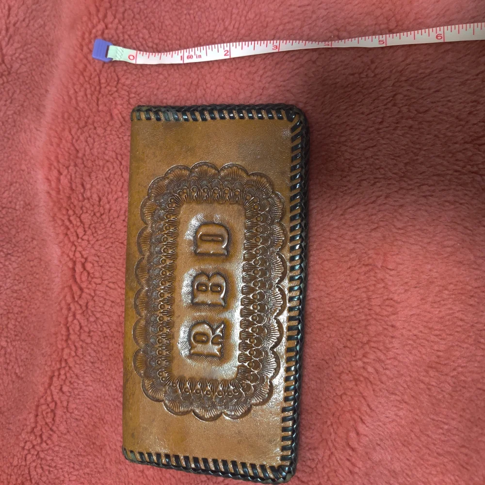 Brown Leather Embossed Wallet